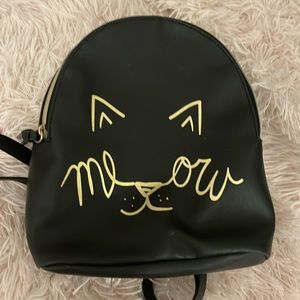 BLACK MEOW CAT MINI BACKPACK